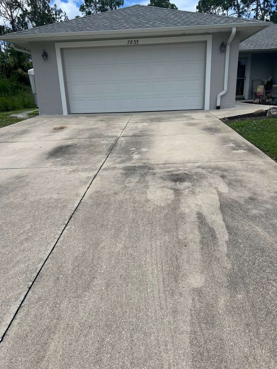 Driveway Cleaning before...